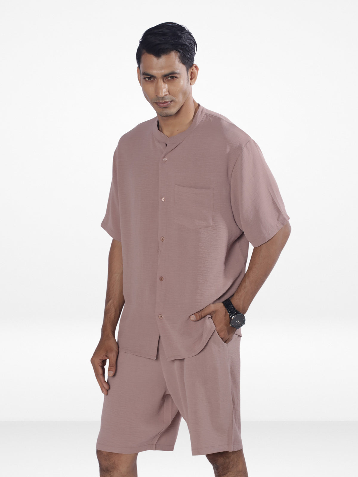 Men's Short Sleeve Shirt & Short Pant Set | Copper