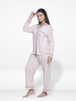 Women Velour Sleepwear Long Sleeve Rosy Aop Pyjama Set