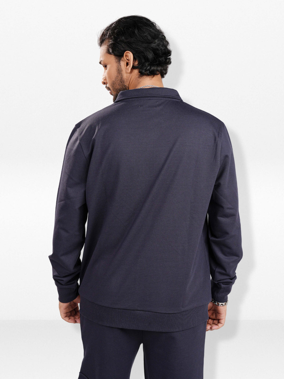 Men’s Half Zip Collar Sweatshirt – Long Sleeve Thermal Casual Shirt Collar | Classic Basic Polo Sweatshirt for Men