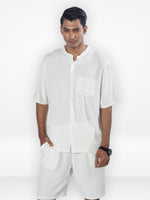 Men's Short Sleeve Shirt & Short Pant Set | Off White