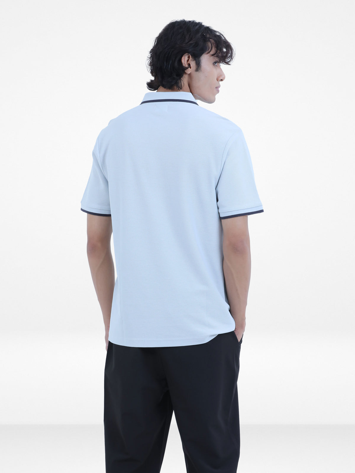 Men's Reguler-Fit Cotton Pique Polo Shirt100% Cotton Casual Top | Tipped Collar & Sleeves | Three-Button Placket | Smart Everyday Wear