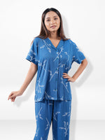 Women’s Printed Night Suit Set – Shirt & Pyjama | Soft Nightwear Dress, 2 Piece Sleepwear for Women, Comfortable Loungewear