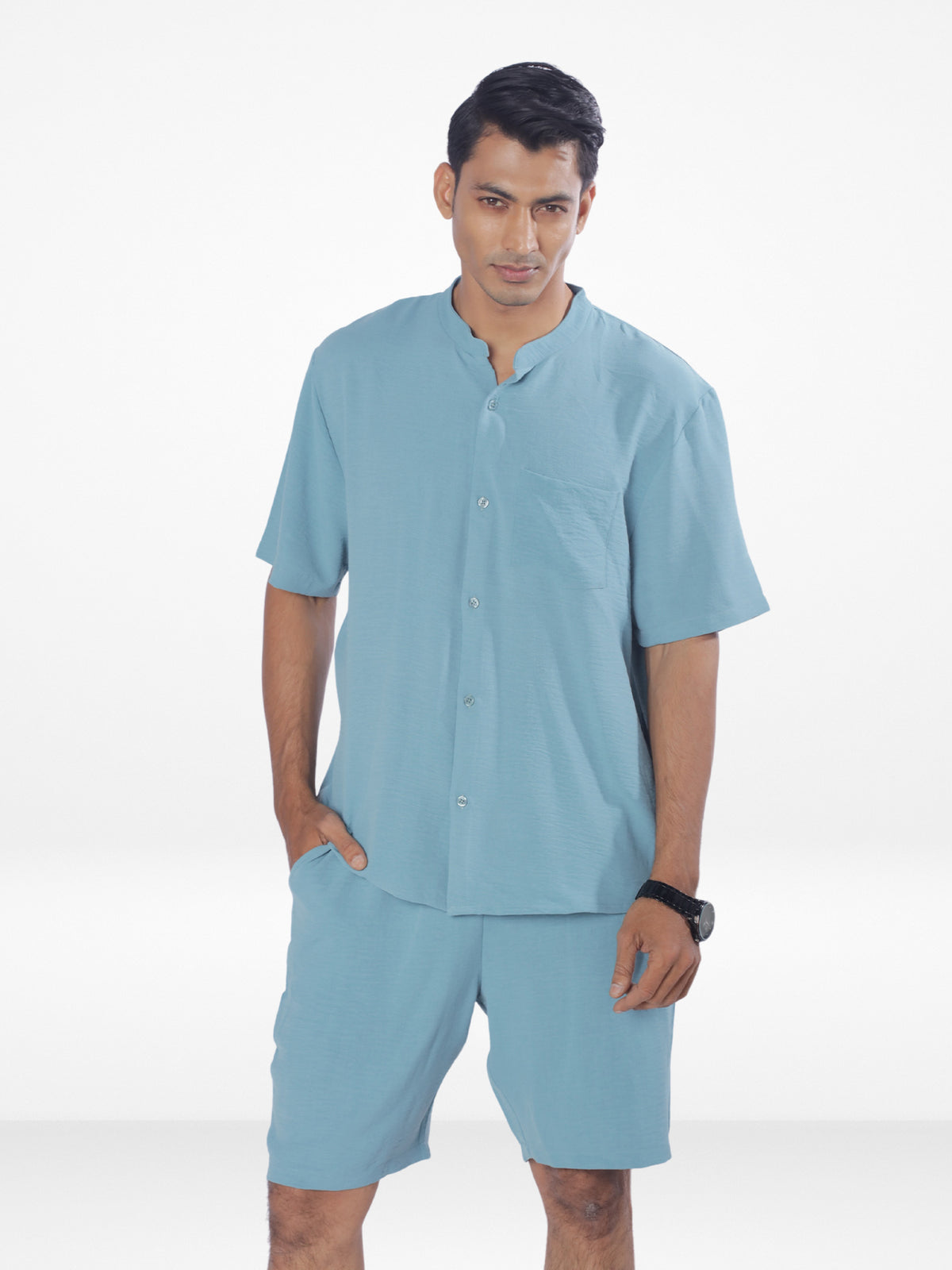 Men's Short Sleeve Shirt & Short Pant Set | POP GREEN