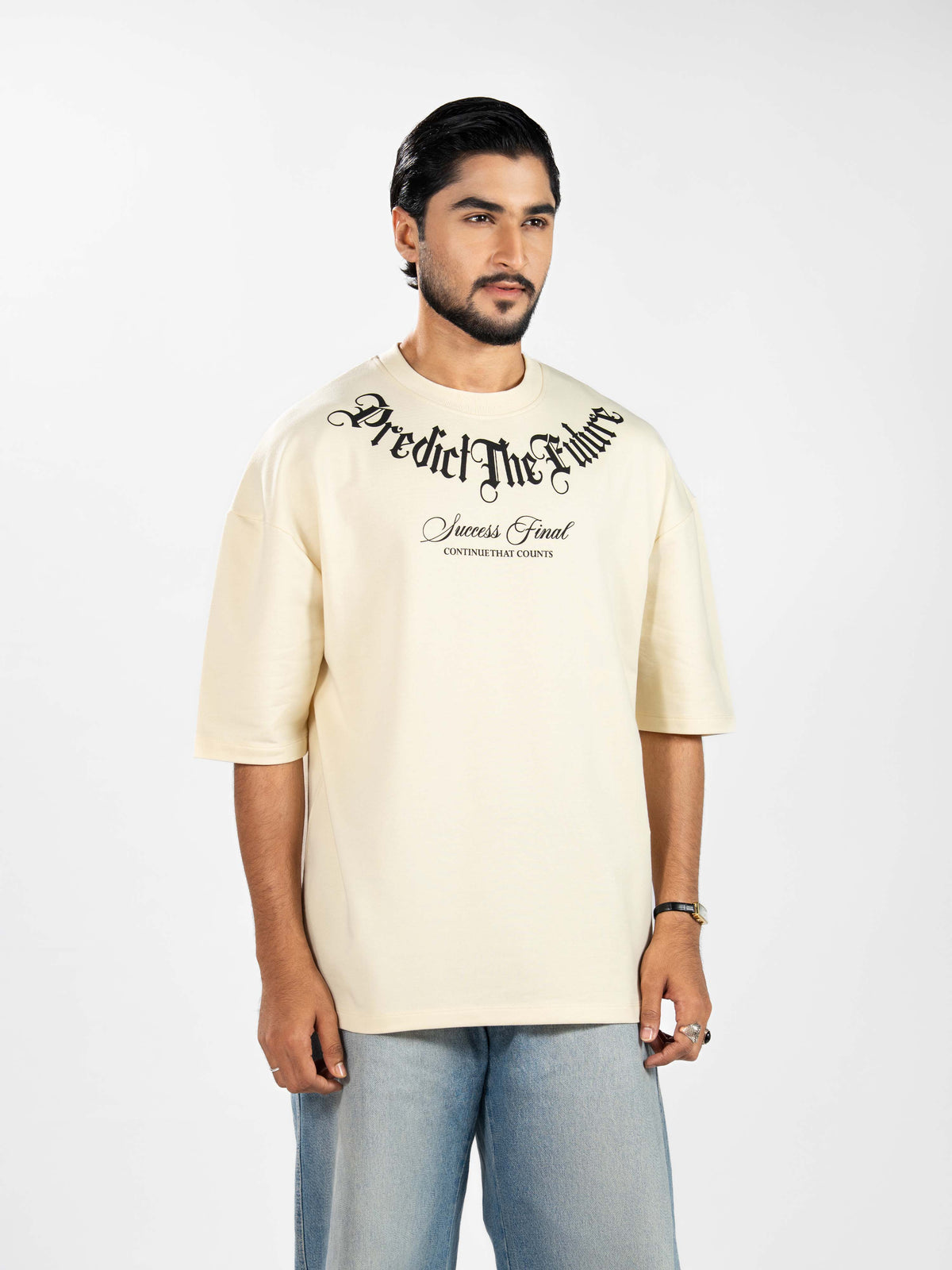Men's Oversized Drop Shoulder Graphic T-Shirt – Front & Back Printed