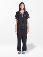 Women Printed Night Suit Set of Shirt & Pyjama, Night wear Dress