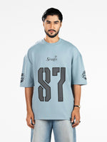 Men’s Oversized Drop Shoulder Graphic T-Shirt – Short Sleeve Crew Neck Tee | Casual Streetwear Top with Front & Back Print