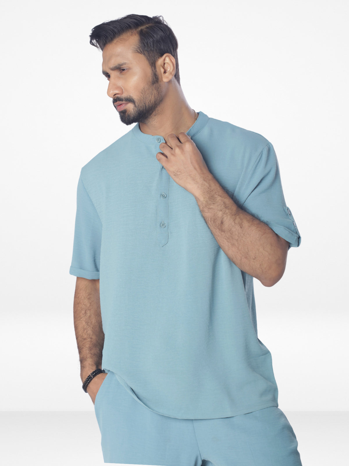 Men's Short Sleeve Short Pant Set| POP GREEN