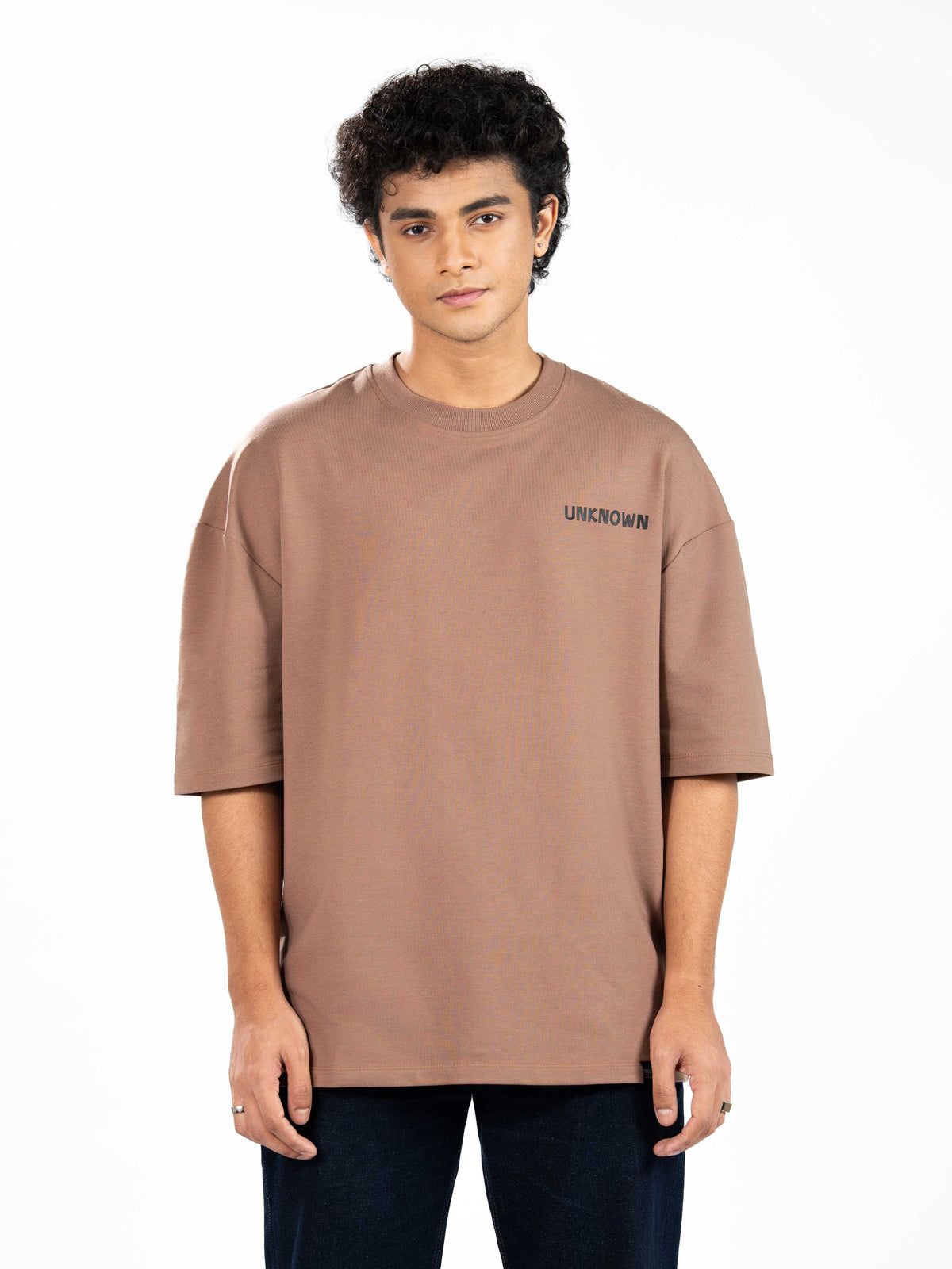 Men’s Oversized Drop Shoulder Graphic T-Shirt – Short Sleeve Crew Neck Tee | Casual Streetwear Top with Front & Back Print