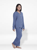 Women Solid Sleepwear Long Sleeve Pyjama Set
