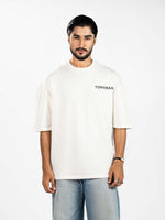 Men’s Oversized Drop Shoulder Graphic T-Shirt – Short Sleeve Crew Neck Tee | Casual Streetwear Top with Front & Back Print