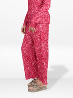 Women's Floral Printed Wide Leg Pants – Soft Yummy Rib Casual Trousers