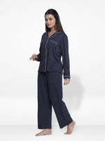 Women Solid Sleepwear Long Sleeve Pyjama Set