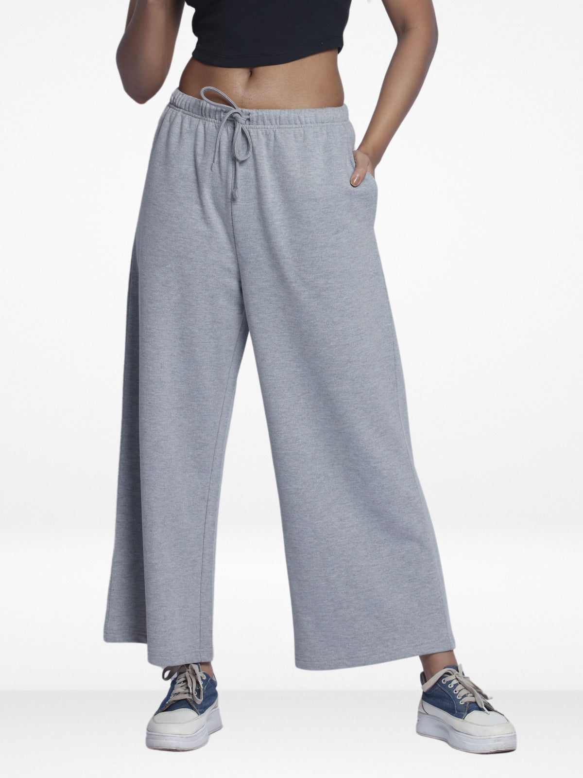 Women Wide Leg Flowy Palazzo Pants Loose fit Casual Lounge Trousers