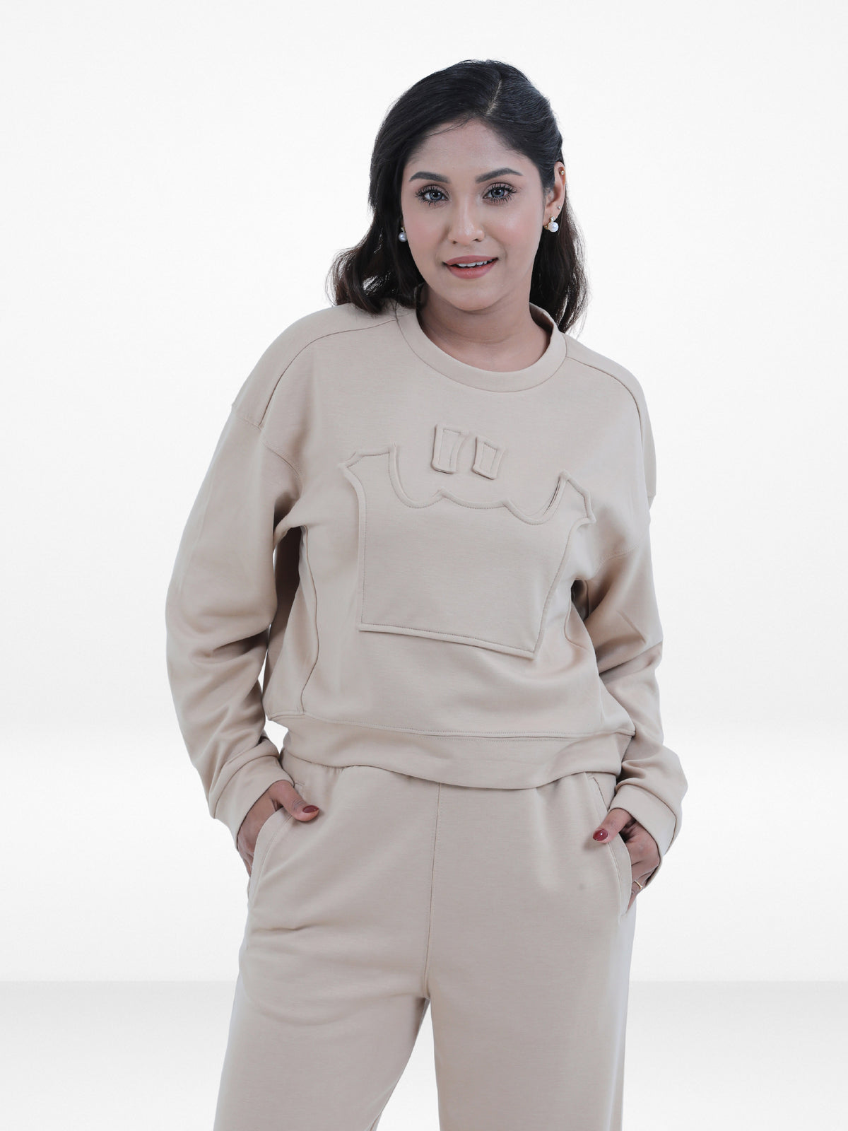 Women’s Two-Piece Sweatshirt Set – Long Sleeve Top & Jogger Pants, Comfortable & Stylish Lounge Wear