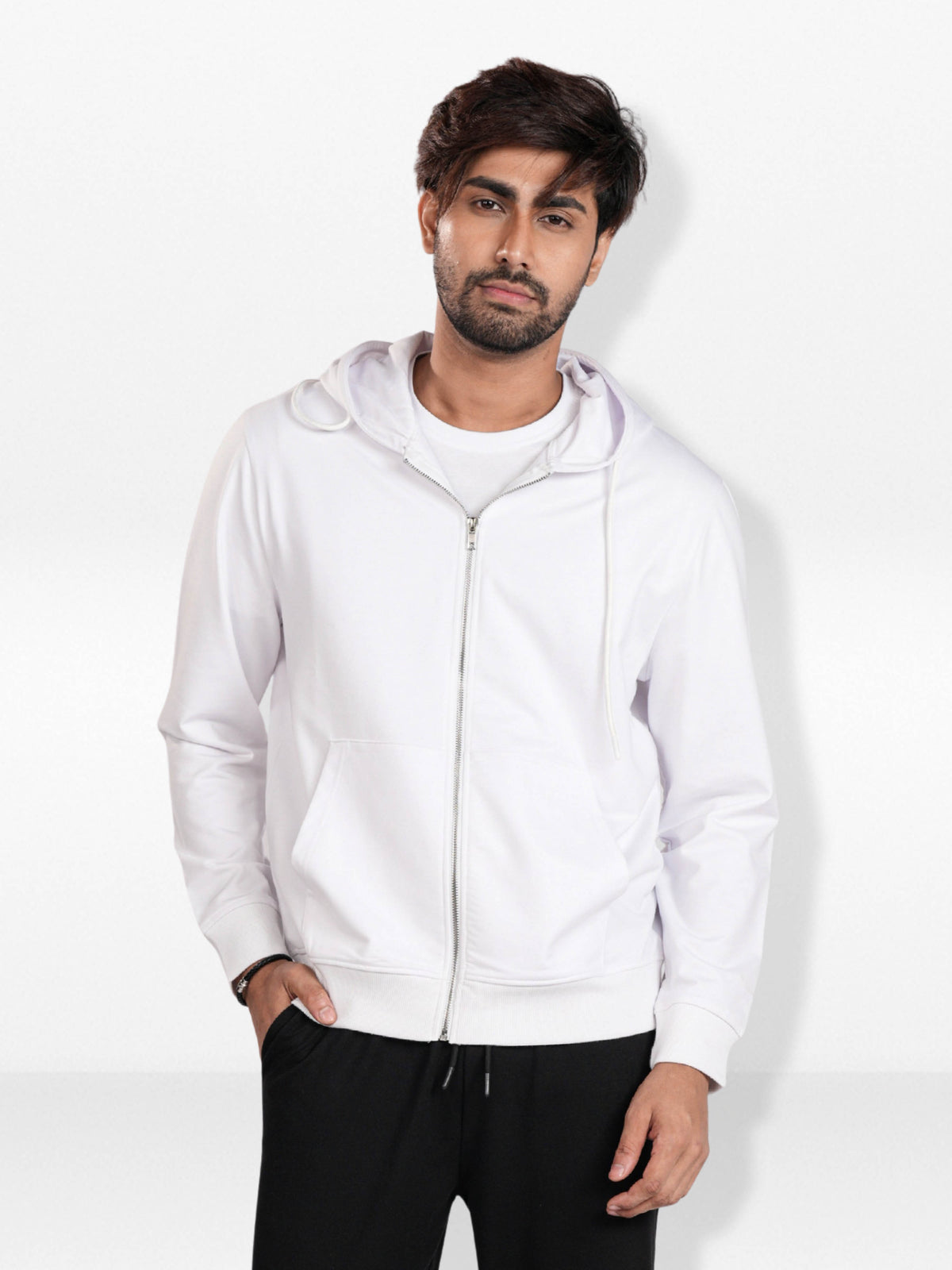 Men’sSolidFull Zip Basic Hoodies– Long Sleeve with Full Zip & Kangaroo Pocket | Casual Everyday Comfort Wear