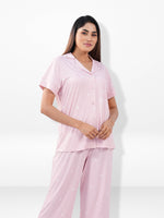 Women’s Printed Night Suit Set – Shirt & Pyjama | Soft Nightwear Dress, 2 Piece Sleepwear for Women, Comfortable Loungewear