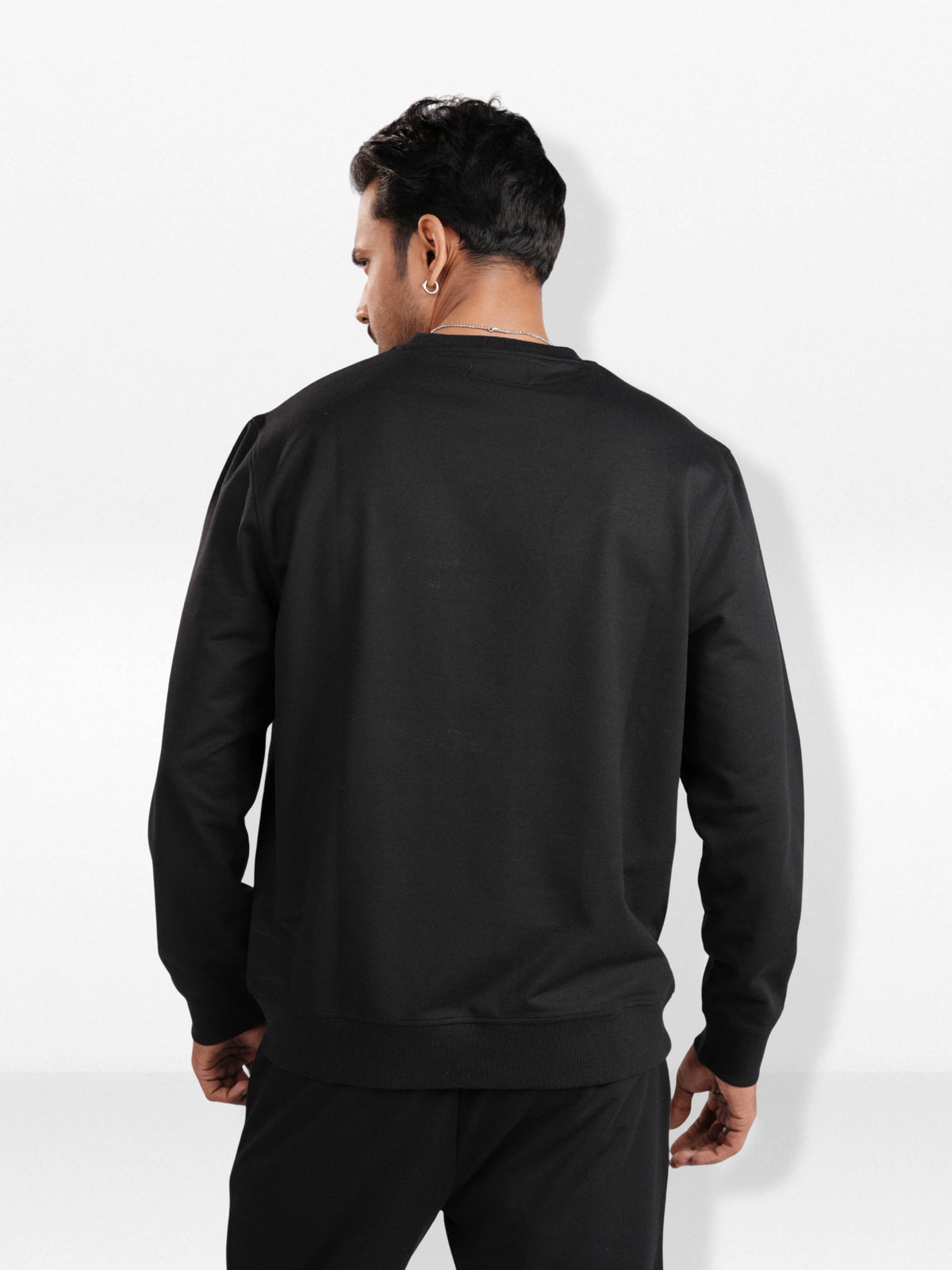 Men’sSolid Crew Neck Sweatshirt – Long Sleeve | Casual Everyday Comfort Wear