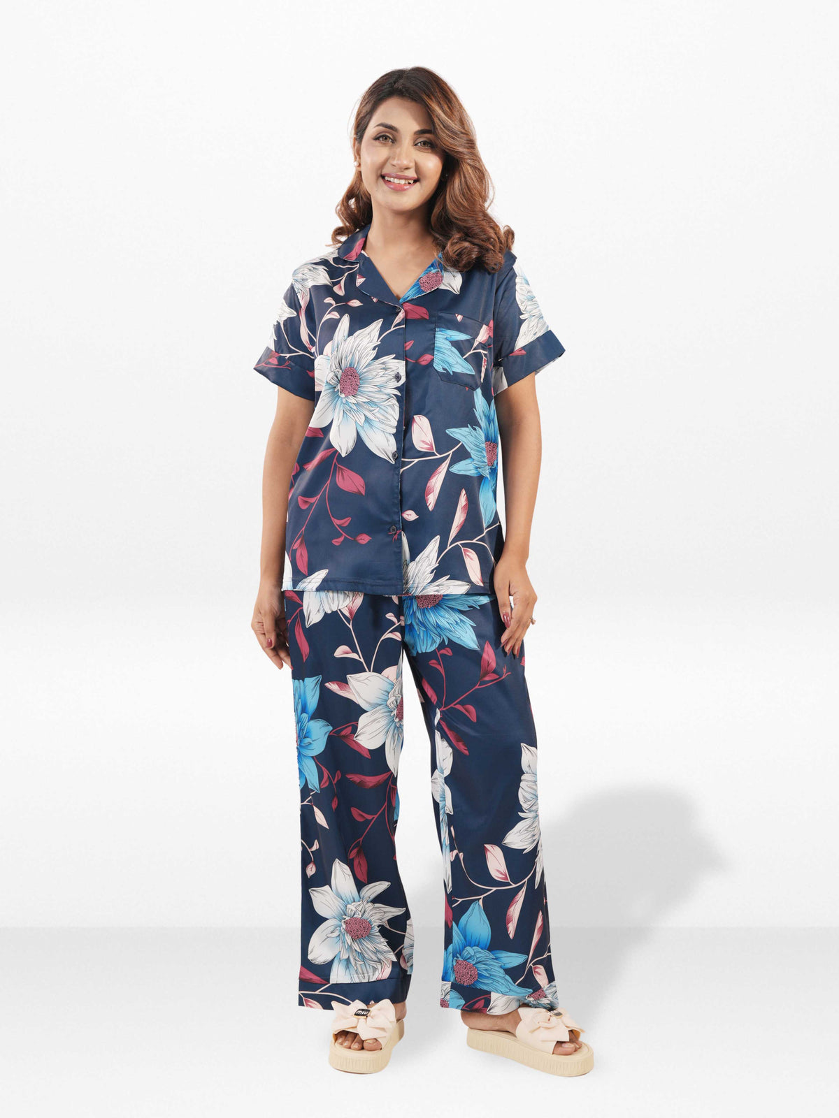 Women's All Over Printed PJ Set – 2 Piece Sleepwear Set | Soft Breathable Nightwear for Women