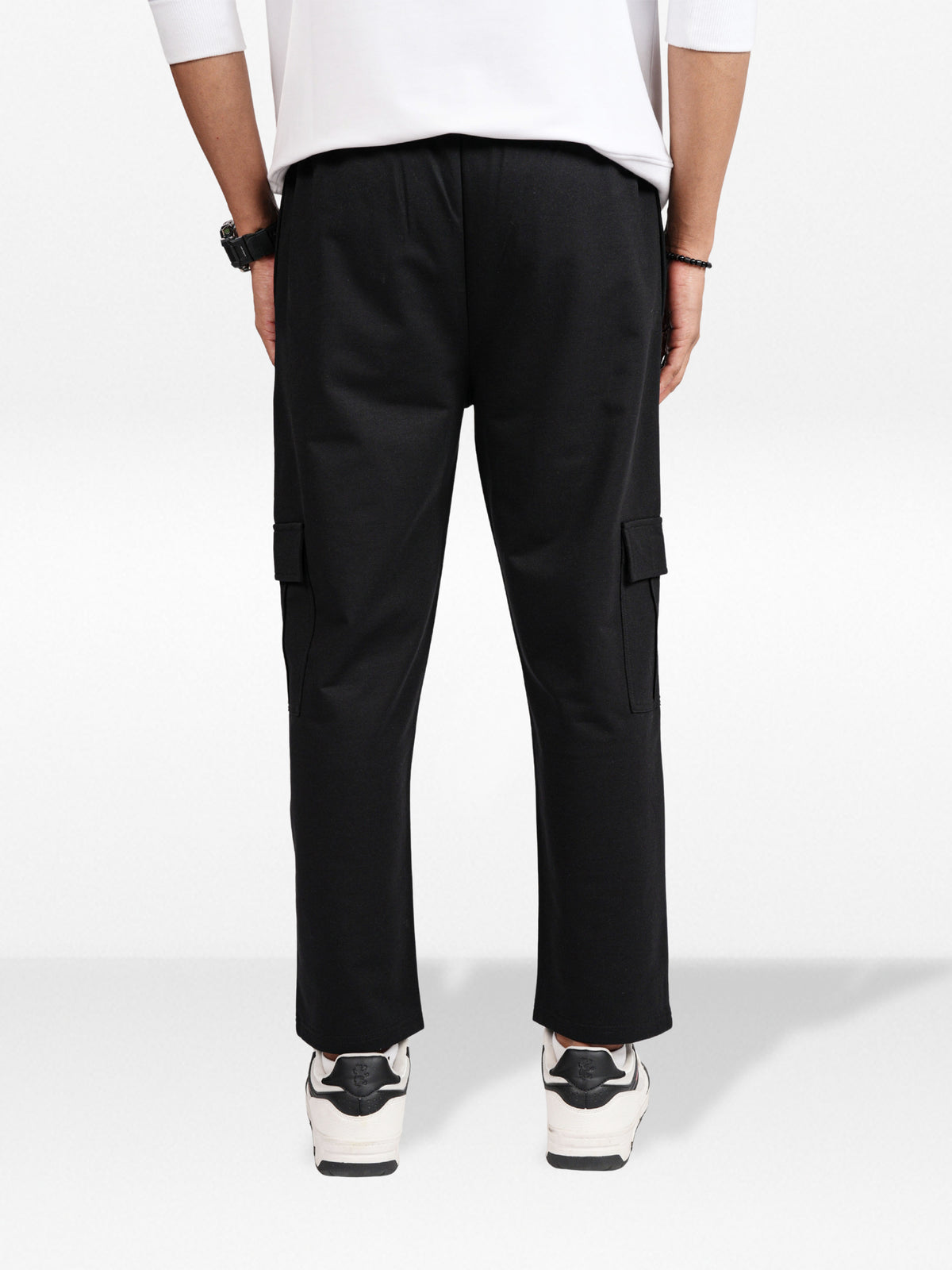 Men’s Cargo Jogger Pants – Straight Fit with Drawstring Waist | Casual Lounge Trousers with Modern Panel Detail