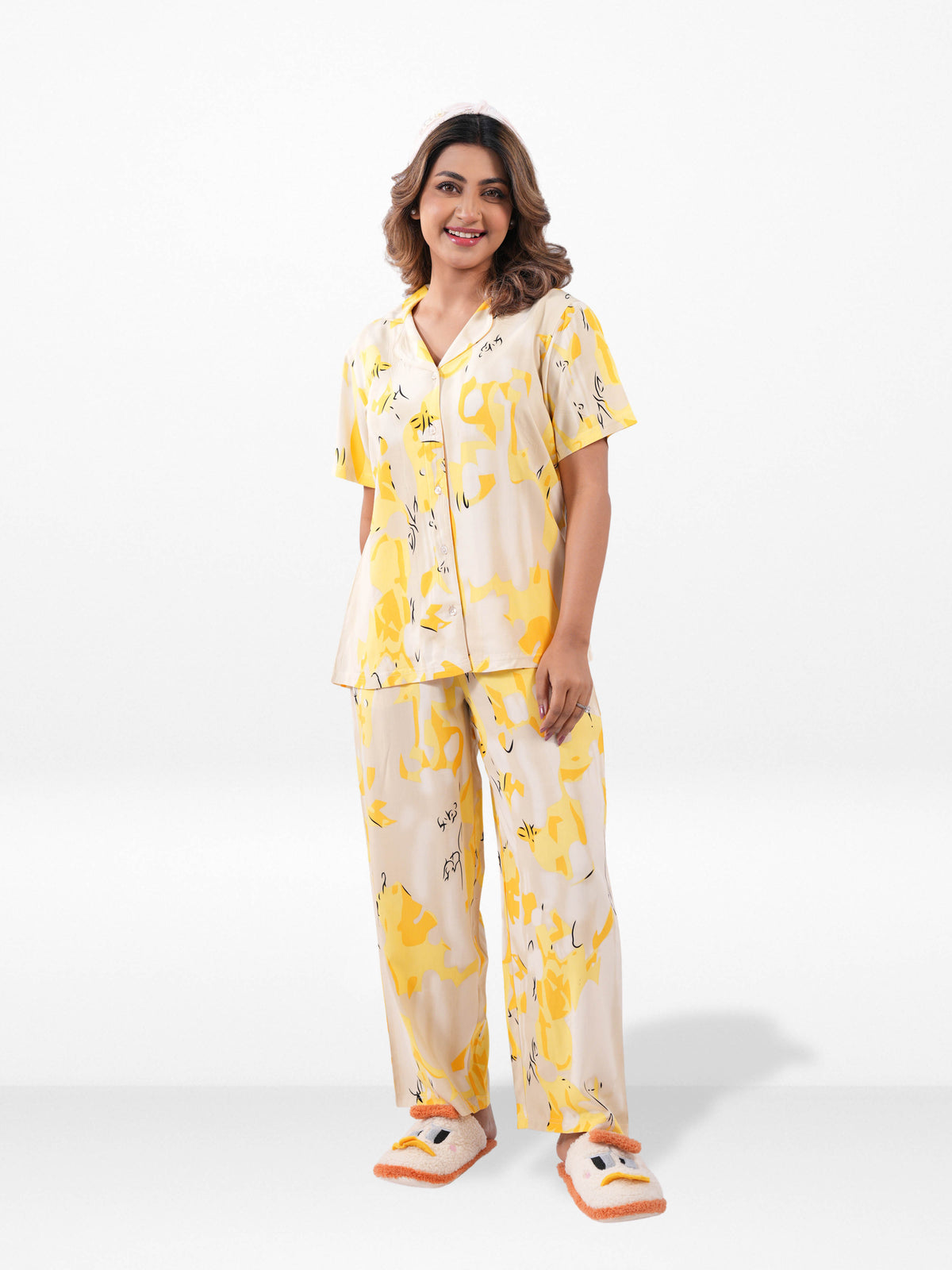 Women’s Short SleeveSleepwear Set – Notch Collar 2 Piece Pajama Outfit | Comfy Nightwear, Soft Summer Lounge Set for Women