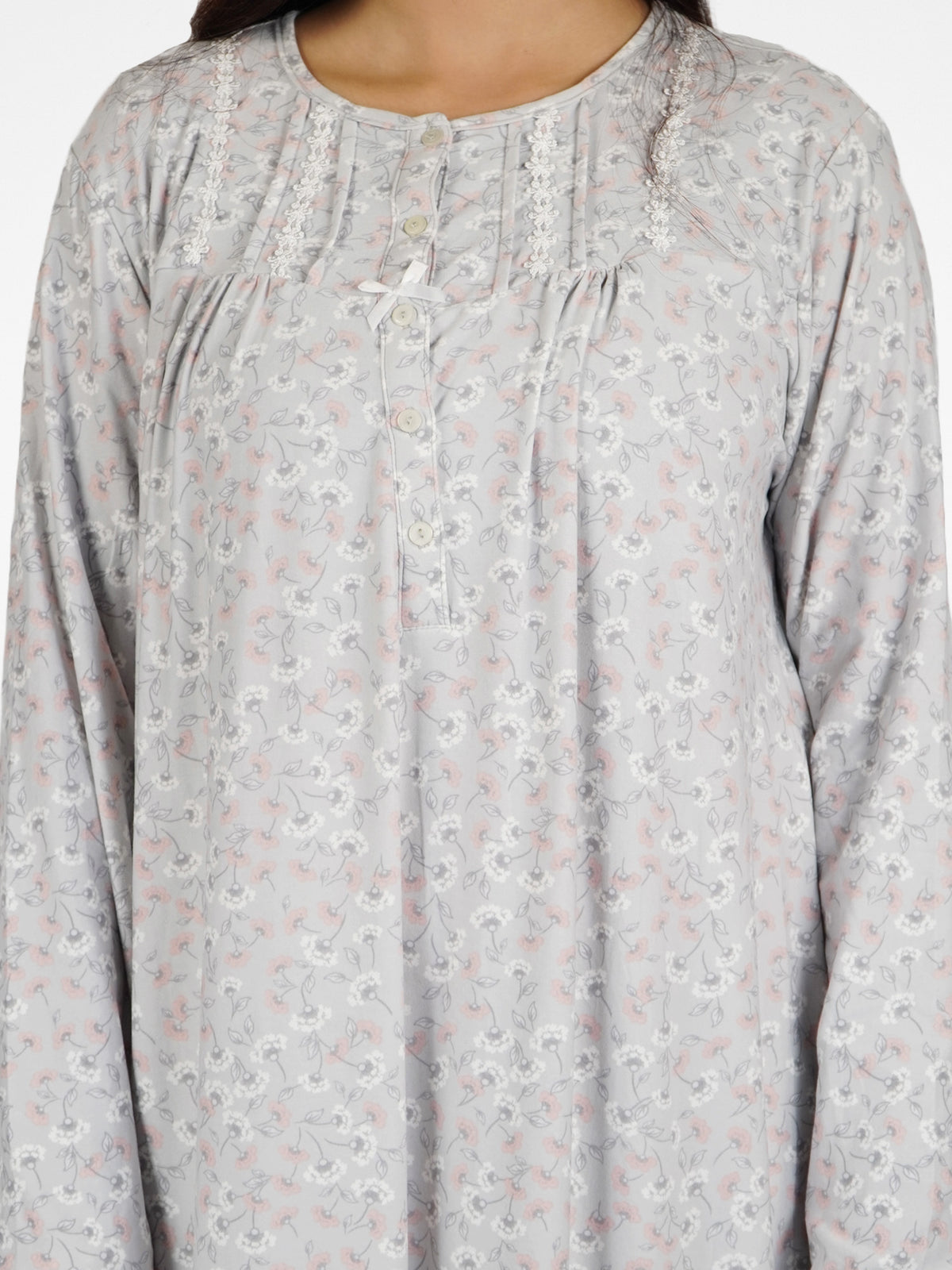 Women's Floral Print Nightdress with Yummy Fabrics