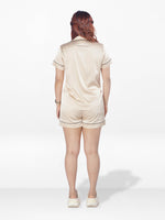 Women's Satin Notch collar Short Sleepwear Set |Satin Fabric