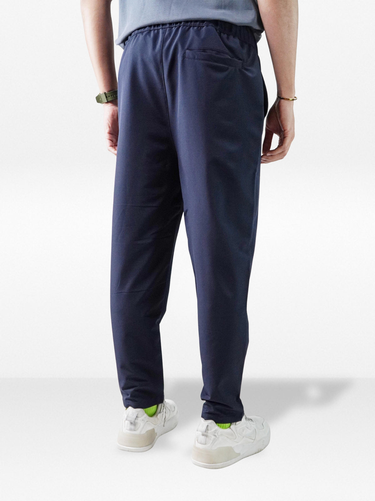 Men’s Relaxed Fit Trousers – Elastic Waist with Drawstring, Casual Pants with Fake Fly & Side Pockets ,Comfortable Everyday Wear