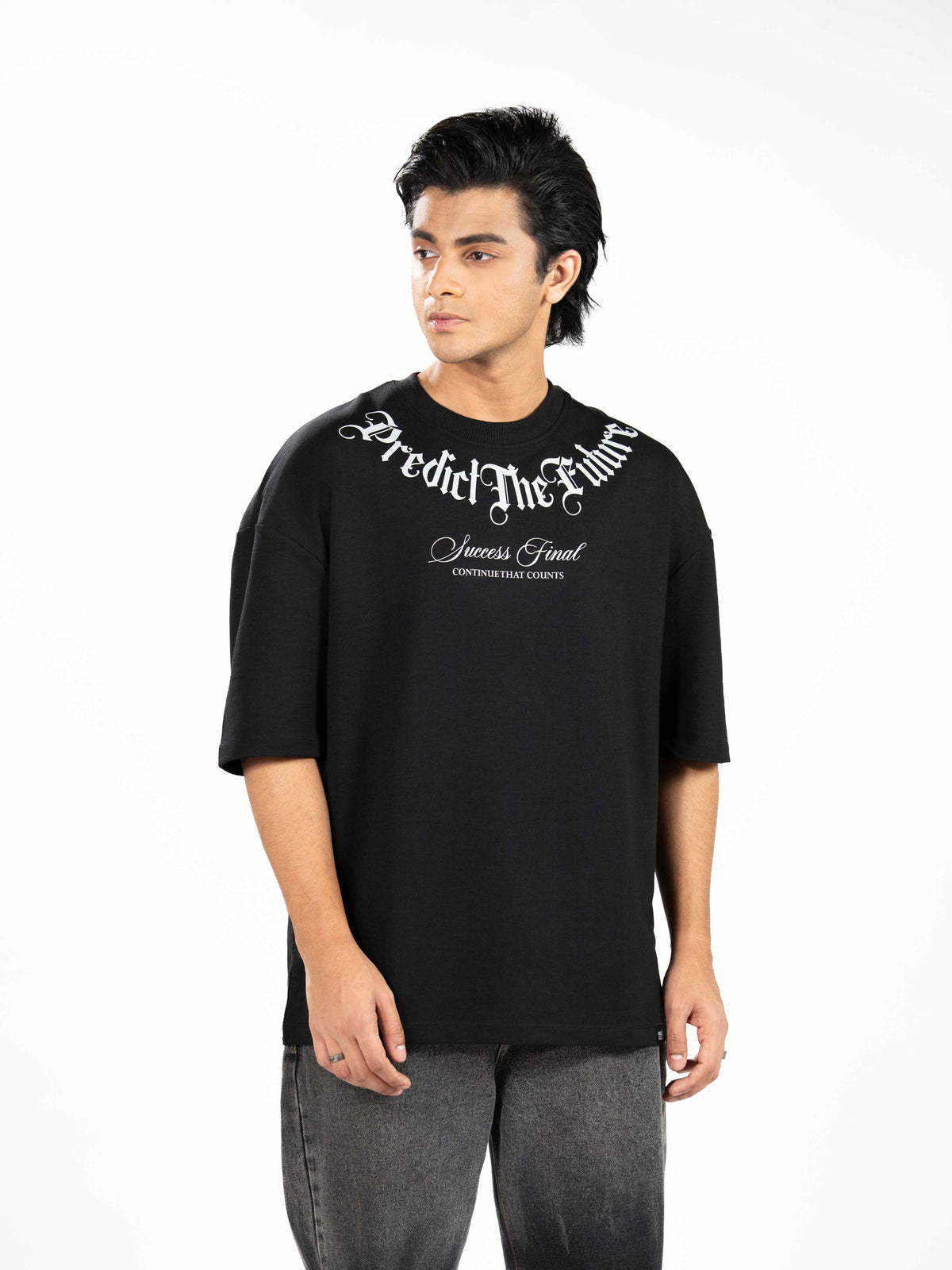 Men's Oversized Drop Shoulder Graphic T-Shirt – Front & Back Printed