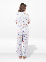 Women’s Printed Night Suit Set – Shirt & Pyjama | Soft Nightwear Dress, 2 Piece Sleepwear for Women, Comfortable Loungewear