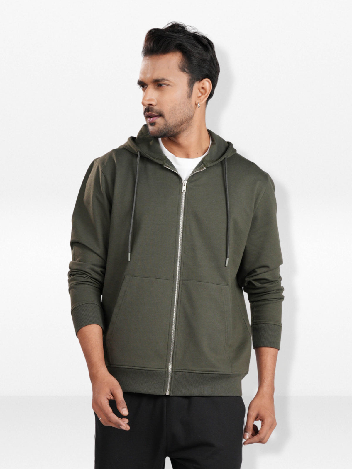 Men’sSolidFull Zip Basic Hoodies– Long Sleeve with Full Zip & Kangaroo Pocket | Casual Everyday Comfort Wear