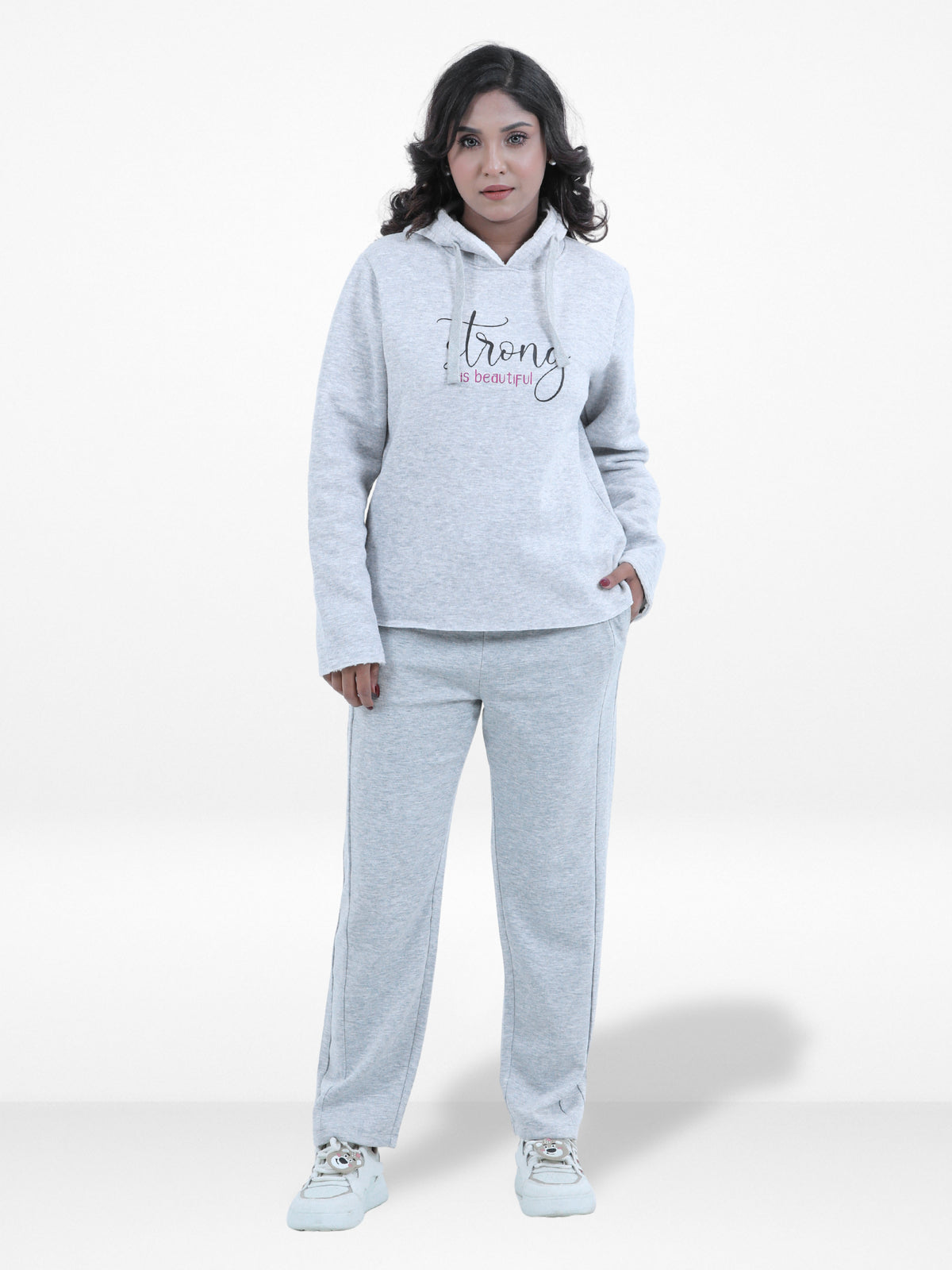 Women’s Fleece Winter Warm Hooded Corset Top Pants Set – Soft Brushed Fleece 2-Piece Set, Cozy Long Sleeve Hoodie & Pants