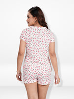 Women's Pajama Sets Button Down Short Sleeve Shirt and Shorts 2 Piece Summer Outfits Lounge Sets