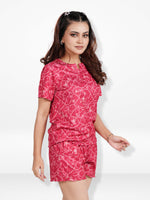 Women's Henley Short SleevePajama Sets- Shirt and Shorts 2 Piece Summer Outfits Lounge Sets