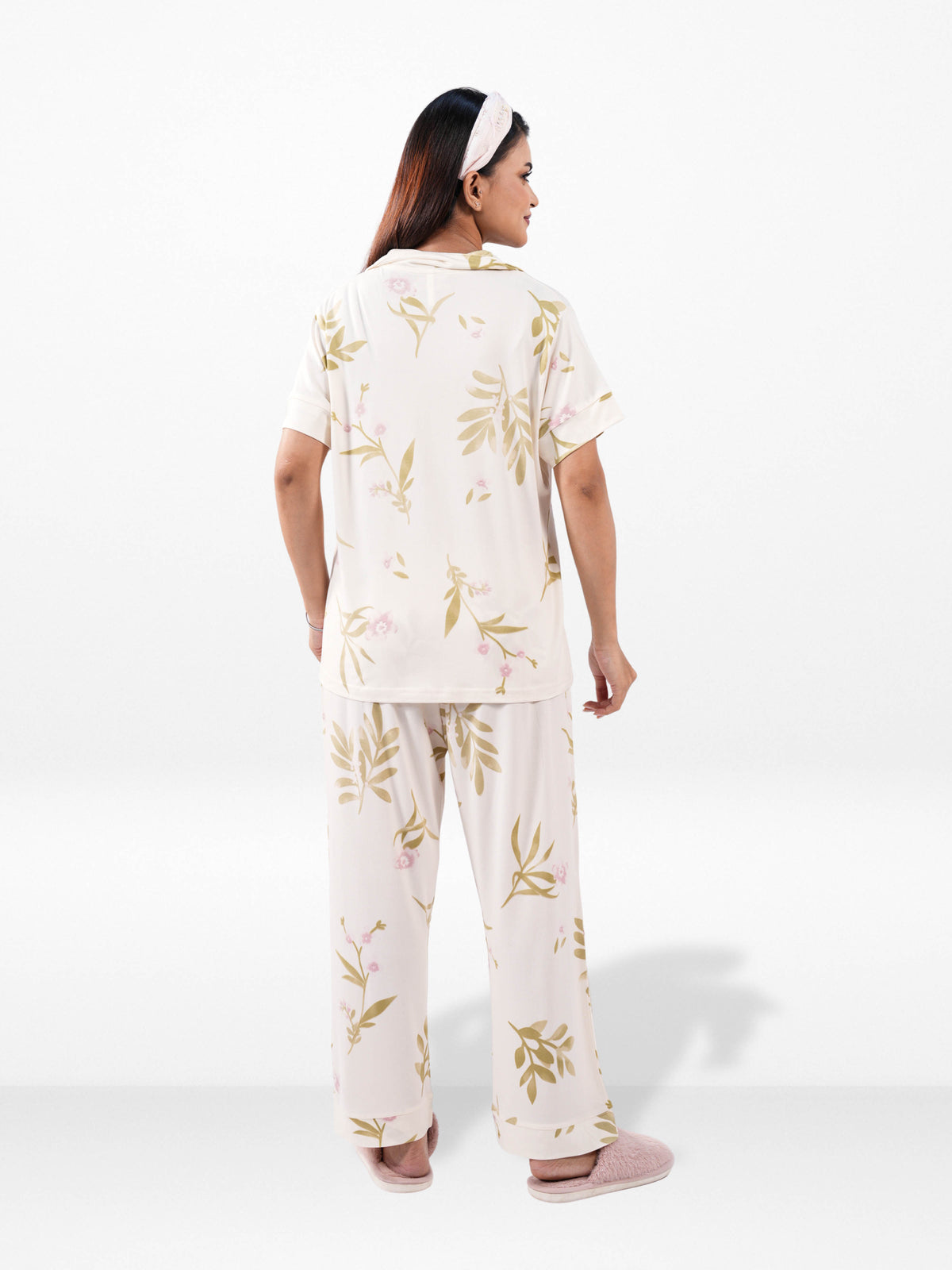 Women’s Printed Night Suit Set – Shirt & Pyjama | Soft Nightwear Dress, 2 Piece Sleepwear for Women, Comfortable Loungewear