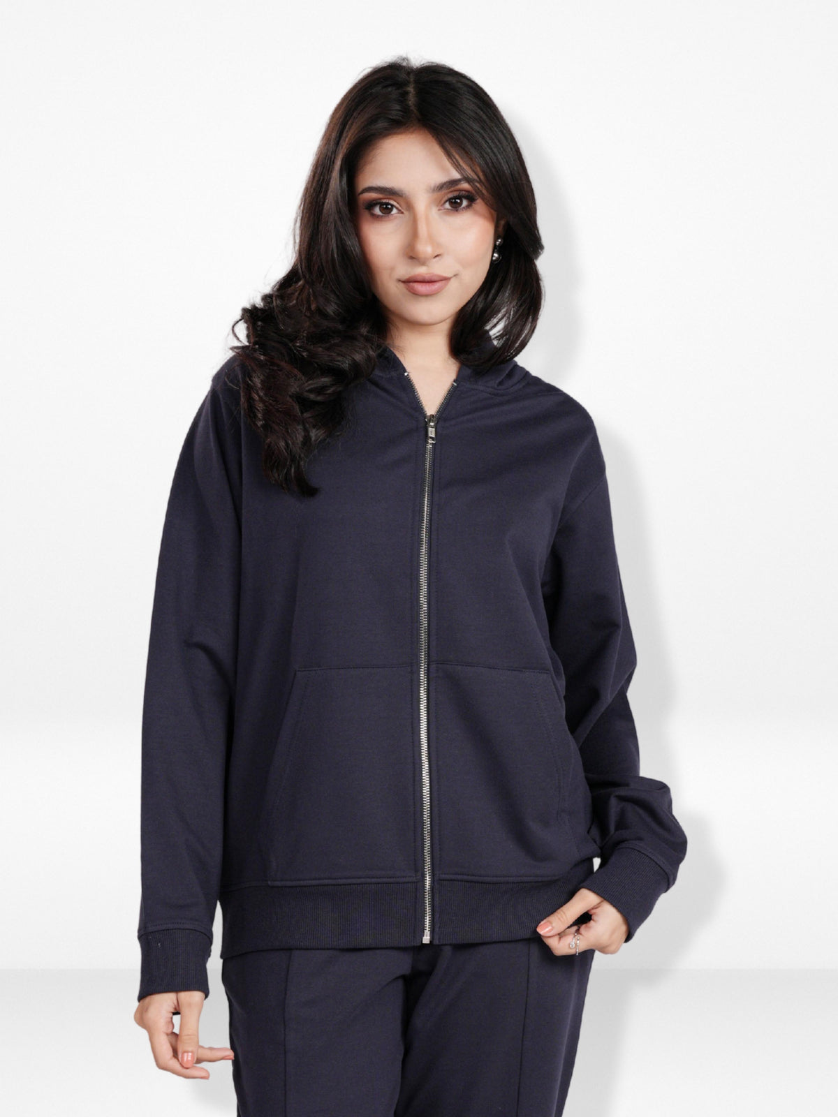 Women’s Full Zip Hoodie – Solid Color Hooded|Casual Zip-Up Hoodies for Everyday Wear