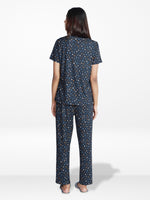 Women’s 2 Piece All Over Printed Loungewear Set – Short Sleeve Top & Pants | Casual Lounge Outfit, Soft Pajama Set, Summer Sleepwear for Women