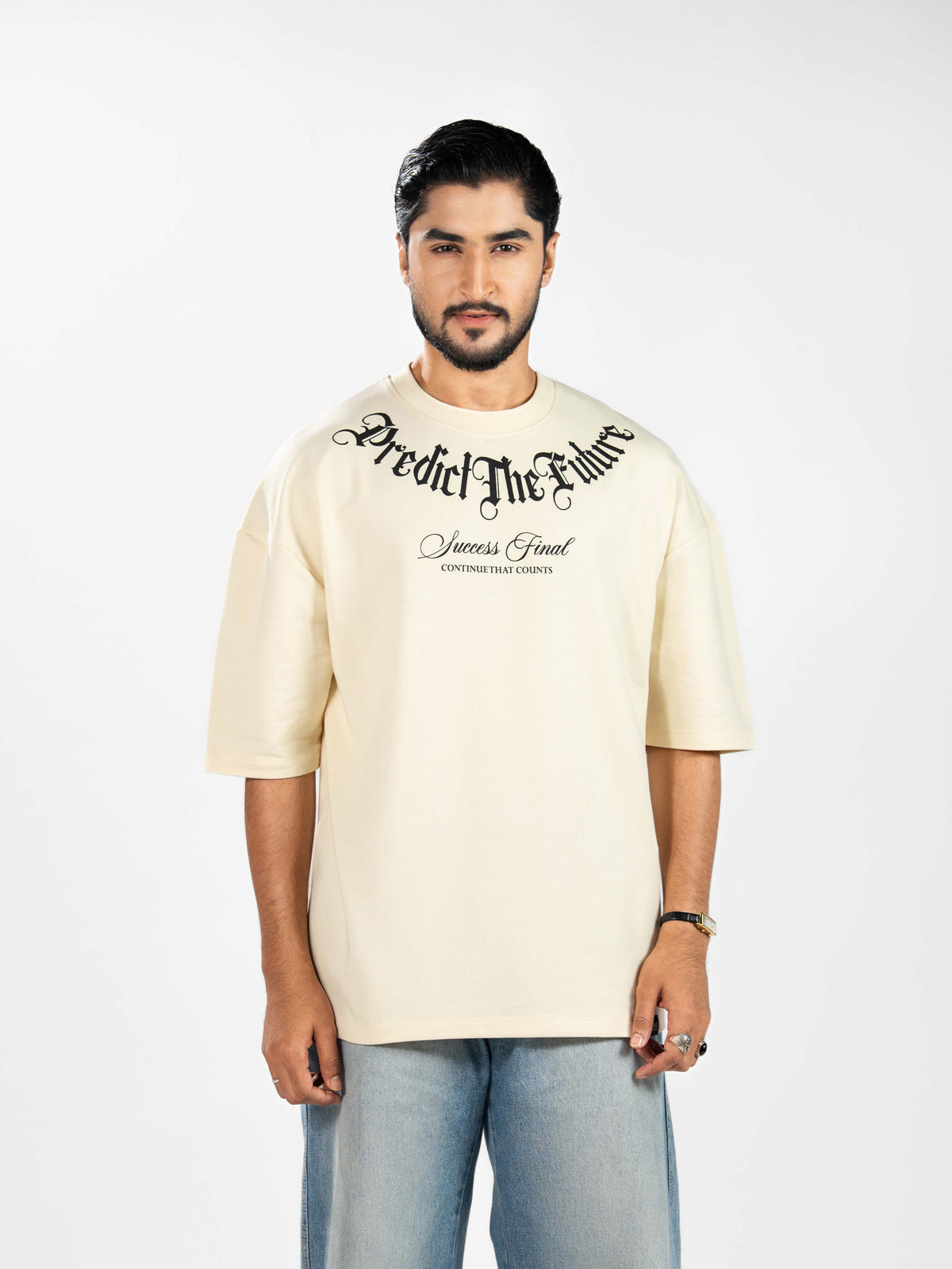 Men's Oversized Drop Shoulder Graphic T-Shirt – Front & Back Printed