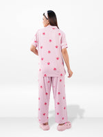 Women’s Printed Night Suit Set – Shirt & Pyjama | Soft Nightwear Dress, 2 Piece Sleepwear for Women, Comfortable Loungewear