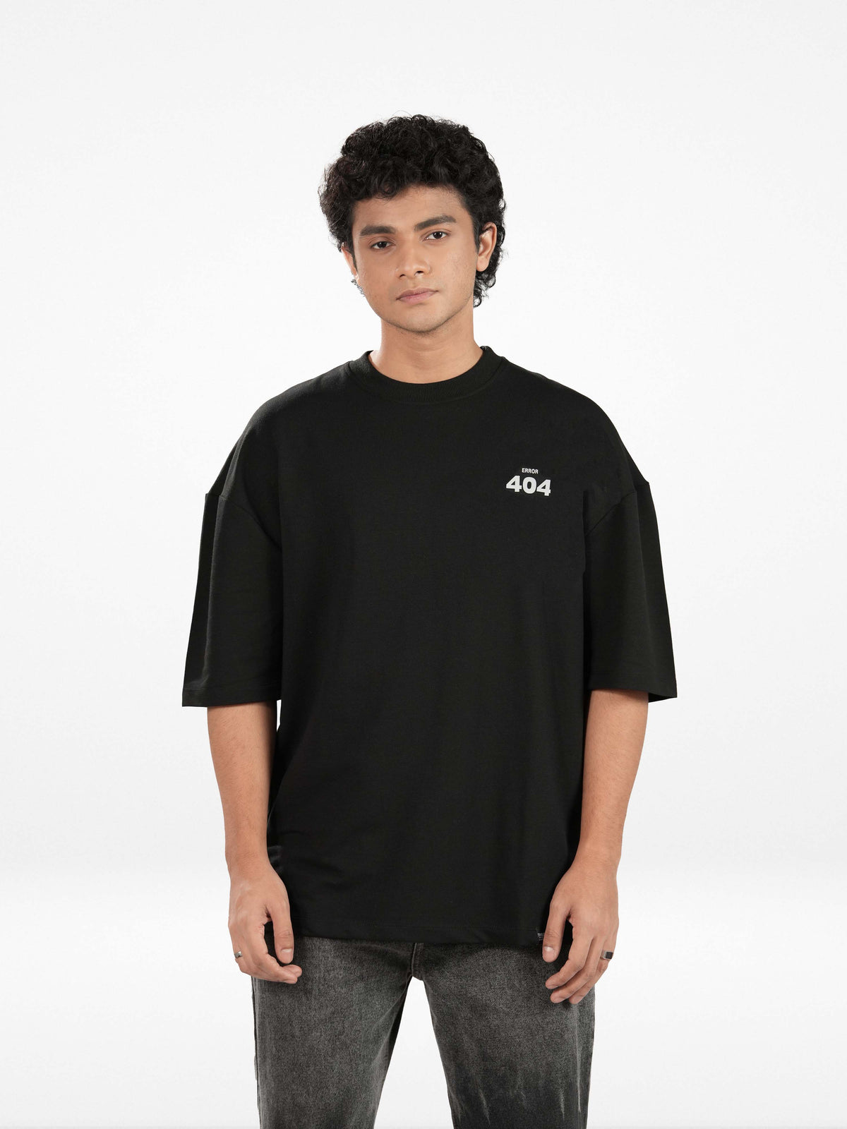 Men’s Oversized Drop Shoulder Graphic T-Shirt – Short Sleeve Crew Neck Tee | Casual Streetwear Top with Front & Back Print