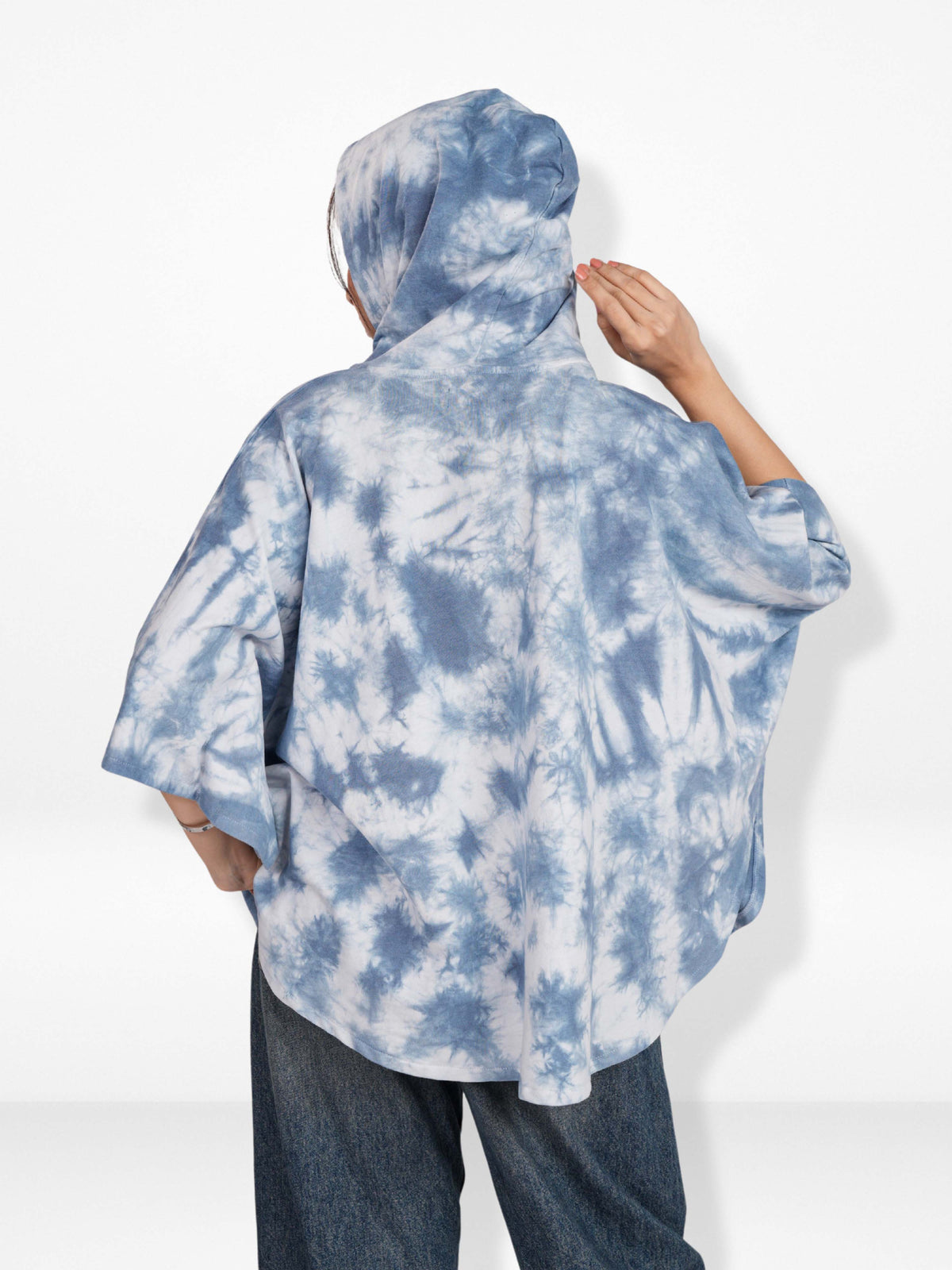 Women’s Tie-Dye Hoodie – Frankie Short Sleeve Pullover Hooded | Casual Comfortable Hooded Top for Everyday Wear