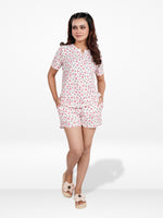 Women's Henley Short SleevePajama Sets- Shirt and Shorts 2 Piece Summer Outfits Lounge Sets
