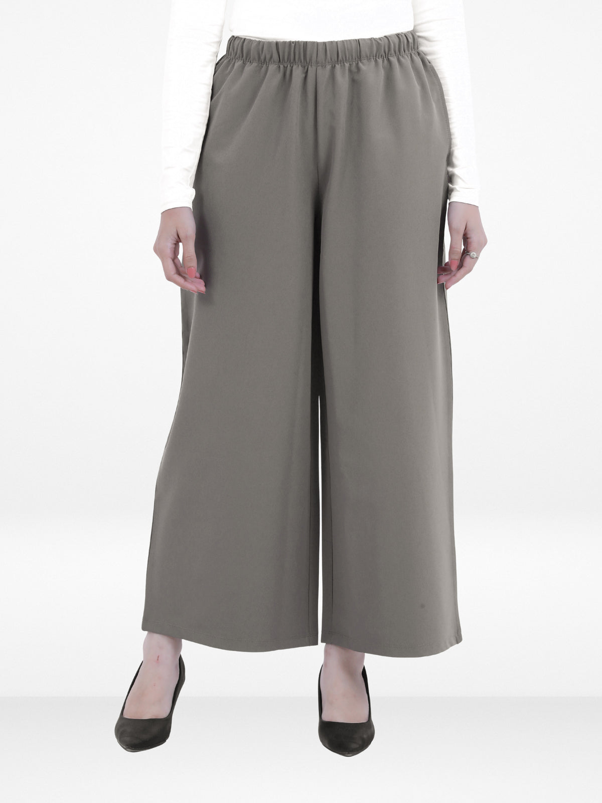 Women’s Cozy Open Leg Palazzo Sweatpants – Soft Relaxed Fit Lounge Pants with Drawstring Waist & Side Pockets |Beige