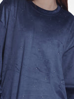 Women Velvety Sleepwear Long Sleeve Pyjama Set