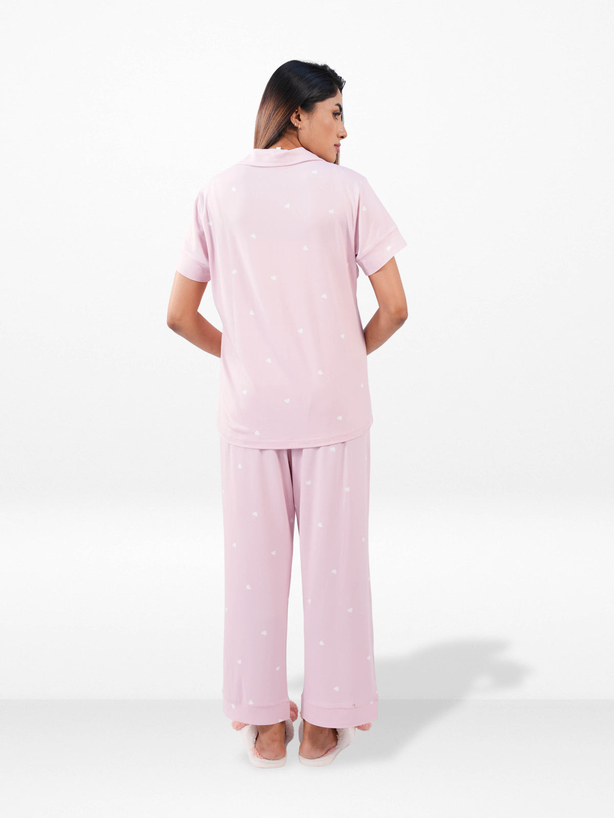 Women’s Printed Night Suit Set – Shirt & Pyjama | Soft Nightwear Dress, 2 Piece Sleepwear for Women, Comfortable Loungewear