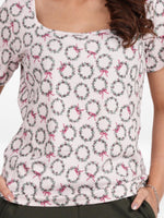 Women’s Regular Fit Crew Neck Tee Shirt – Short Sleeve All Over Print T-Shirt | Soft & Comfortable