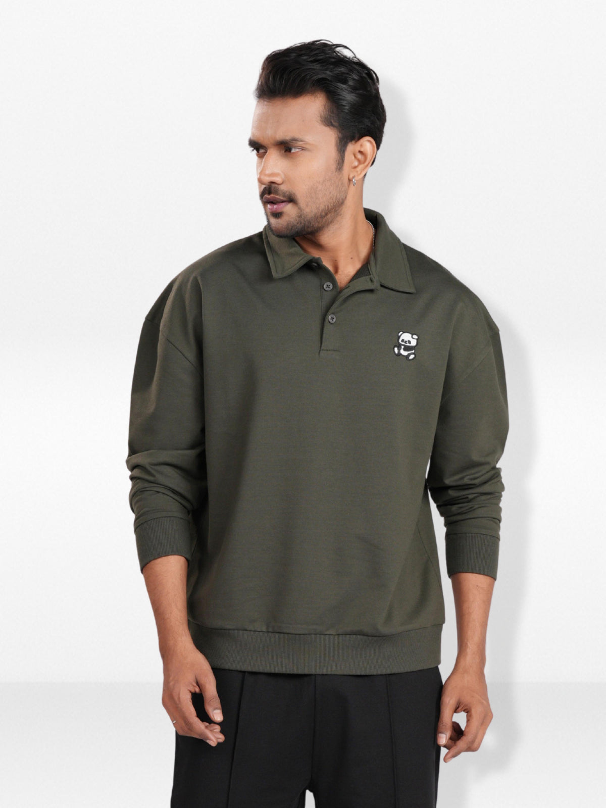 Men’s Polo Sweatshirt – Classicwith Modern Style | Soft Comfortable Everyday Wear