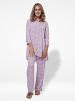 Women Floral Print Co-Ord Set – White pink (AOP)