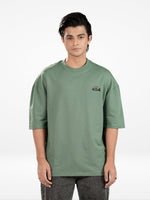 Men’s Oversized Drop Shoulder Graphic T-Shirt – Short Sleeve Crew Neck Tee | Casual Streetwear Top with Front & Back Print