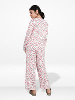 Women’s Henley Sleepwear Set – Long Sleeve Printed Pajama Top & Shorts | Soft Lightweight 2-Piece Nightwear