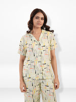 Women's All Over Printed PJ Set – 2 Piece Sleepwear Set | Soft Breathable Nightwear for Women